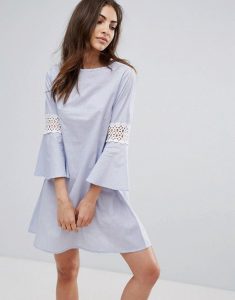 Airy Bell Sleeve Dress Outfits - thelatestfashiontrends.com | Bell .