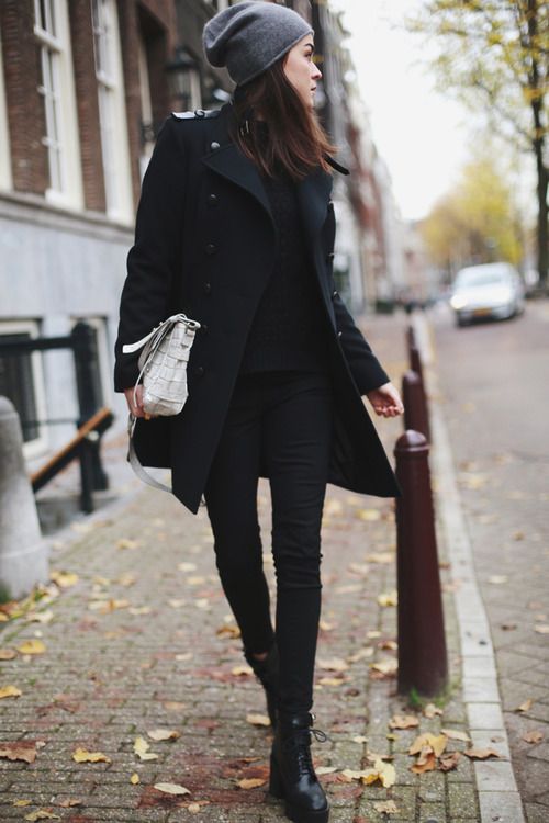 Black on black | Fashion, Style, Winter fashi