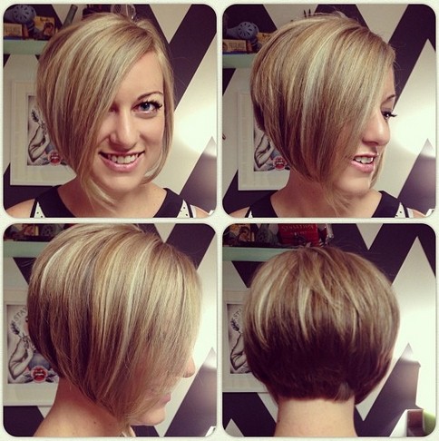 Chic Short Asymmetrical Bob Haircut for Young Ladies - Hairstyles .
