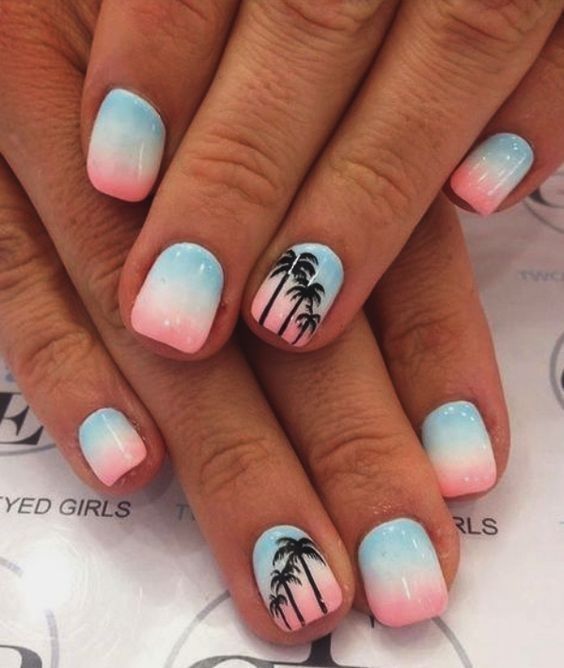 58 Hottest Beach Nail Ideas Designs for Summer | Cute nail art .