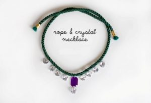 Beautiful DIY Rope And Crystal Statement Necklace - Styleohol