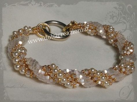 Bracciali Infinity Double spiral rope beaded bracelet with .