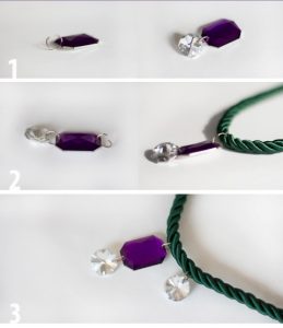 Picture Of Beautiful DIY Rope And Crystal Statement Necklace