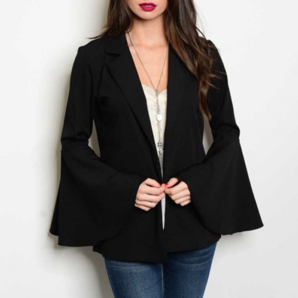 Bchic Jackets & Coats | 1day Saleblack Bell Sleeve Blazer | Poshma