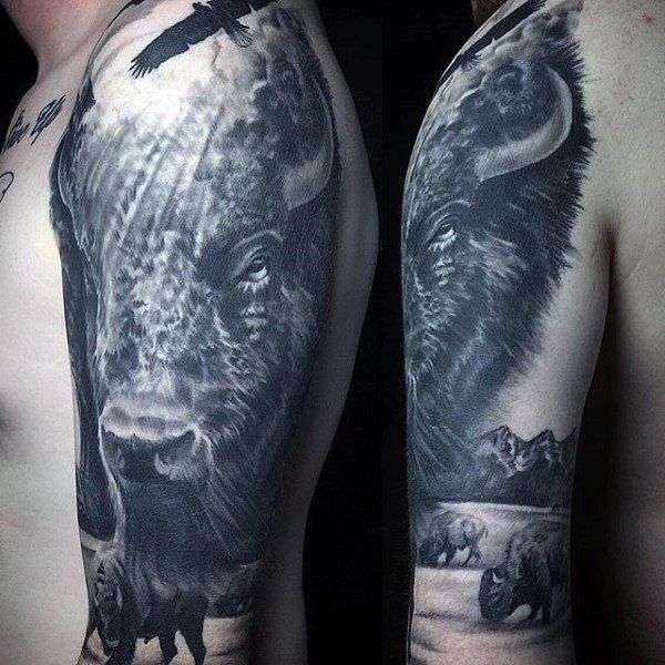Top 63 Bison Tattoo Ideas [2020 Inspiration Guide] | Bison tattoo .