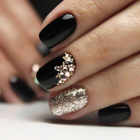 99+ Trending Black Nails Art Manicure Ideas | Gorgeous nails .