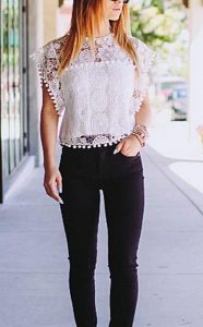 Crochet Lace Top | Lace top outfits, Lace top dress, Crochet lace t