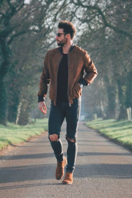 22 Men Outfit Ideas With Bomber Jackets - Styleohol