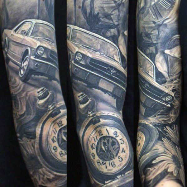 Car Tattoos for Men | Tattoos for guys, Mustang tattoo, Car tatto