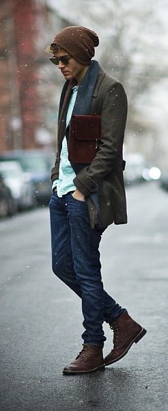 Stylish in Snow | Mens winter fashion, Mens outfits, Winter fashi