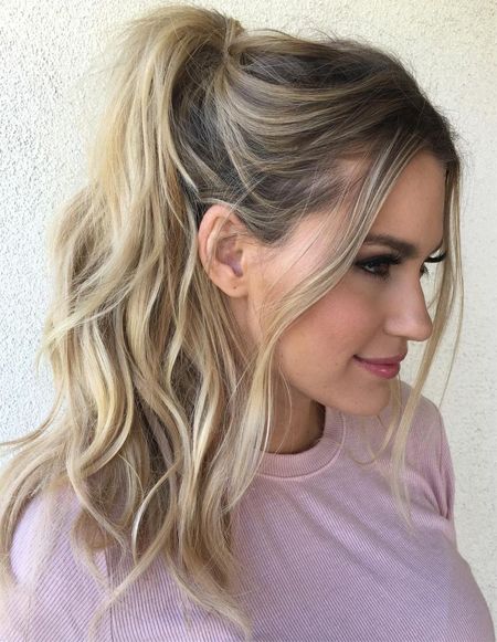 Pretty Casual Messy Ponytails Hairstyles 2018 | High ponytail .