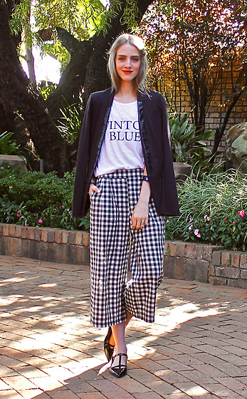 Outfits With Checked Culottes – thelatestfashiontrends.c