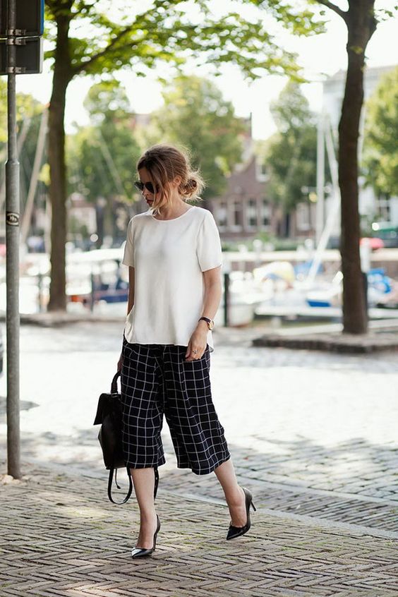 How To Wear Culottes To Work: 15 Chic Ideas - Styleohol