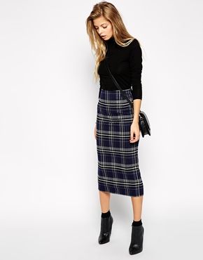 ASOS | ASOS Check Pencil Skirt at ASOS | Fashion, Trendy skirts .