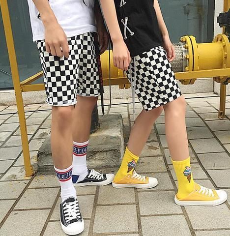 summer Checkered plaid loose shorts #shorts | Checkered outfit .