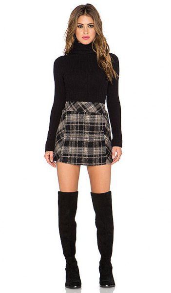 How to Style Black and White Plaid Skirt: Outfit Ideas - FMag.com .