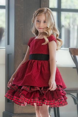 Lisa Dress (F16) - Red | Little girl christmas dresses, Girls .