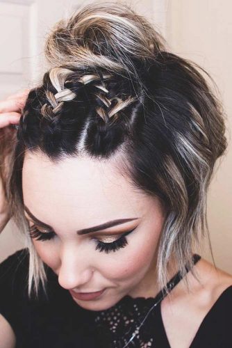 bun-and-braided-mohawk-for-christmas-party-shorth - Hairs.Lond