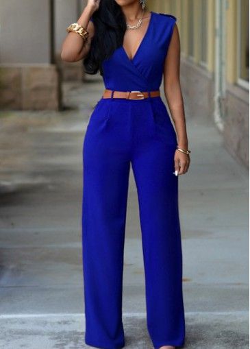 Cheap Jumpsuits Rompers for women on sale | Blue jumpsuits outfit .