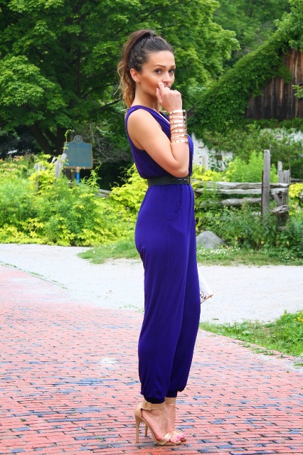 23 Cobalt Blue Romper And Jumpsuit Outfits - Styleohol