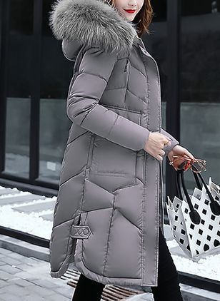 Long Sleeve Collarless Buttons Coats - Floryday | Winter coats .