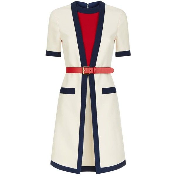 Gucci Belted Colour-Block Dress ($2,815) ❤ liked on Polyvore .