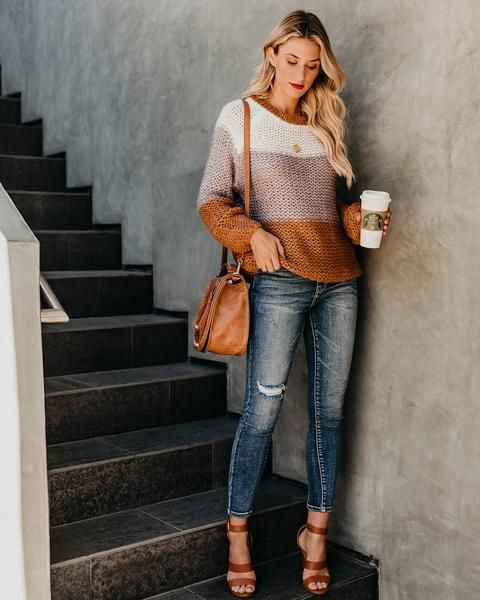 Cece Colorblock Knit Sweater | Outfit inspiration fall, Cute fall .