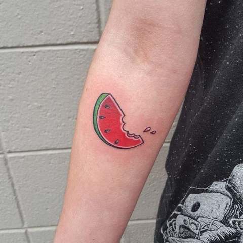 Picture Of Simple watermelon tattoo id