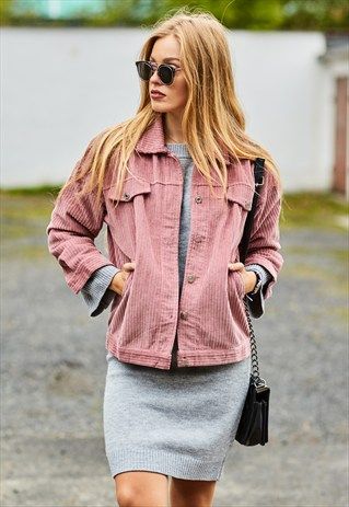 Pink+Corduroy+Jacket | Street style fall outfits, Pink jacket .