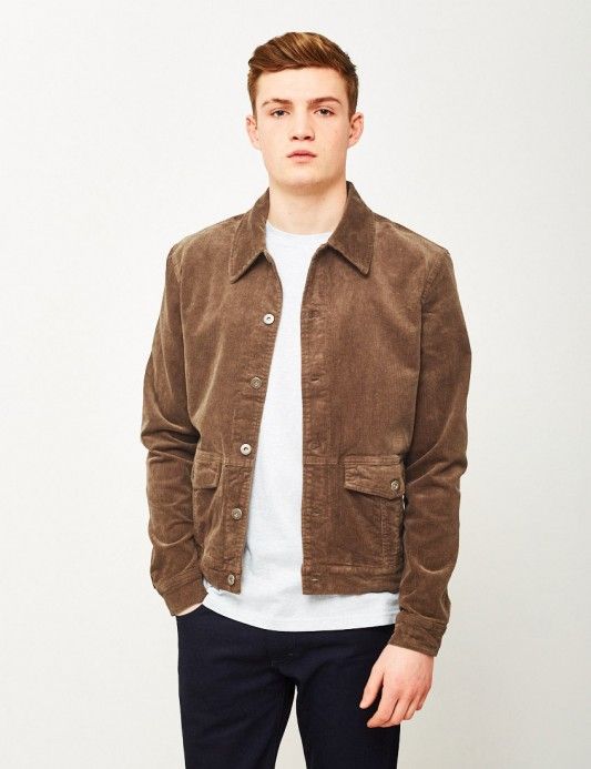 The Idle Man Corduroy Worker Jacket Brown. Available at The Idle .