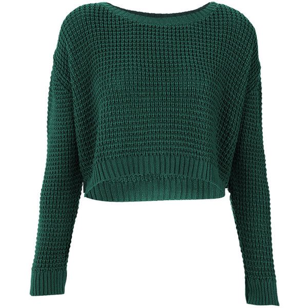 TOPSHOP Knitted Textured Stitch Crop Jumper | Cropped jumper .