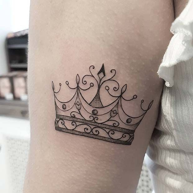 43 Creative Crown Tattoo Ideas for Women | Page 4 of 4 | StayGlam .
