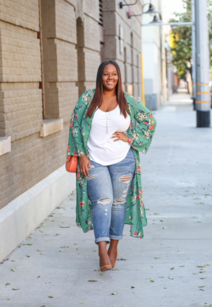STYLECASTER | Plus Size Winter to Spring Transitional Outfits .