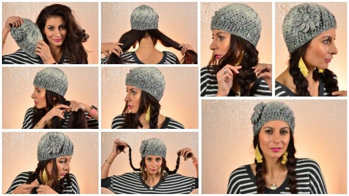 Hairstyles with Beanie and Beret - Easy Hairstyles with winter .