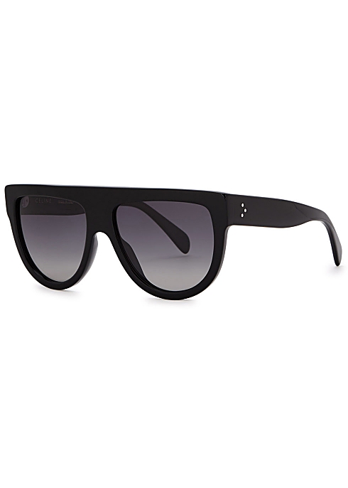 CELINE Eyewear Black D-frame sunglasses - Harvey Nicho