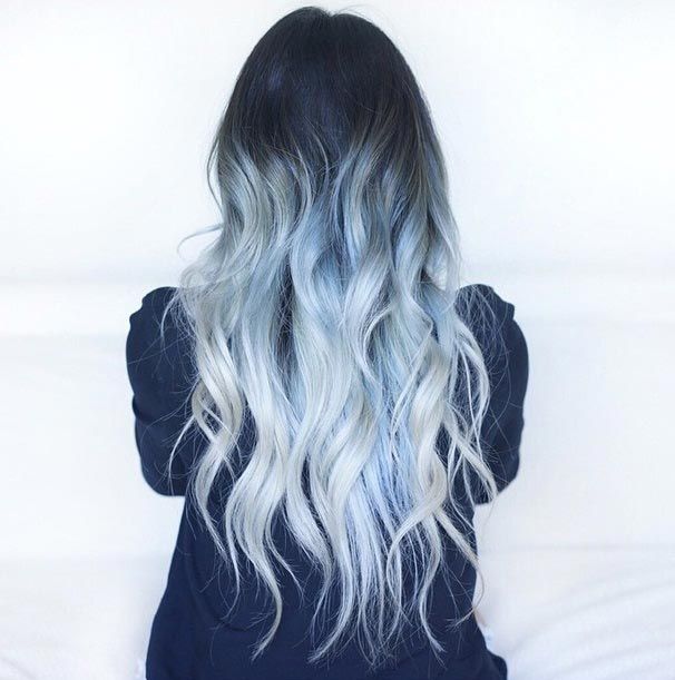 29 Blue Hair Color Ideas for Daring Women | StayGlam | Blue ombre .