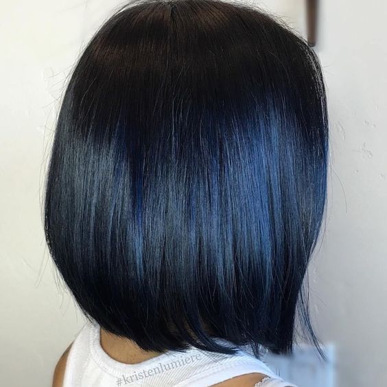 15 Daring Blue Black Hair Ideas - Styleohol