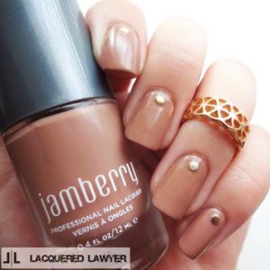 DIY Dark Tan Nails With Studs That Are Work-Appropriate - Styleohol