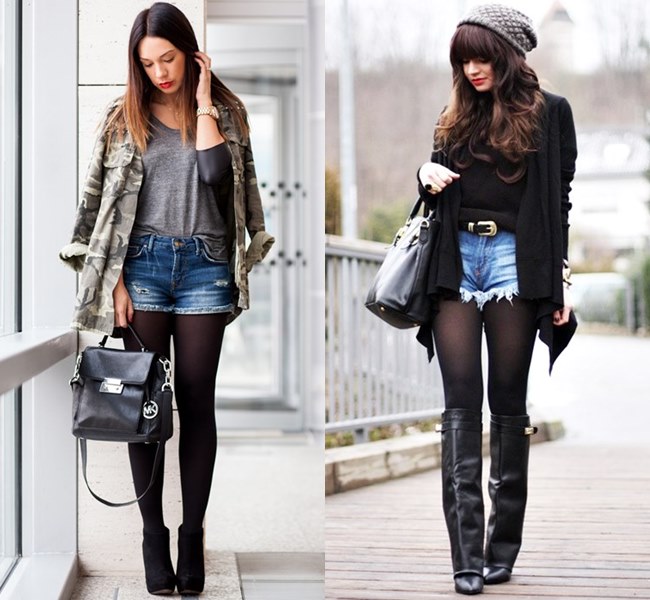 Winter Outfits With Denim Shorts – thelatestfashiontrends.c