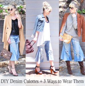 DIY Wide Leg Cropped Denim Jeans & 3 Ways to Wear Them Stylishly .