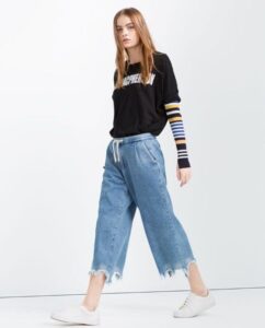 15 Outfits With Distressed Denim Culottes - Styleohol