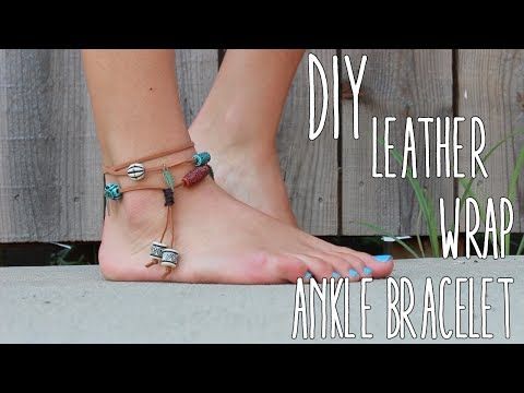 How To Make a Beautiful Leather Summer Anklet - DIY Beach Ankle .