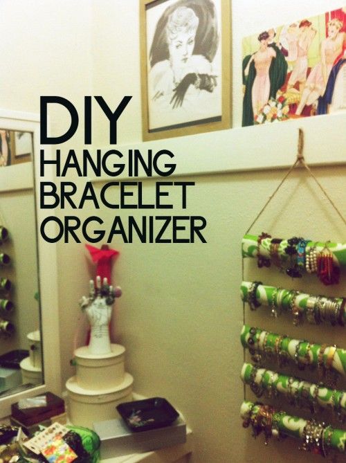 DIY: Hanging Bracelet Organizer (New Dress A Day) | Diy bracelet .