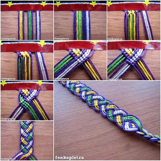 How to DIY Friendship Bracelet leaves Pattern with Video Tutorial .