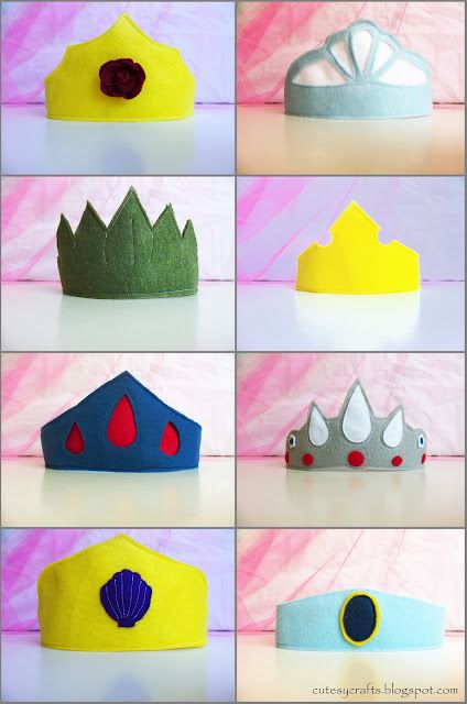 Cutesy Crafts: Felt Princess Crowns | Princess diy, Crafts, Disney d