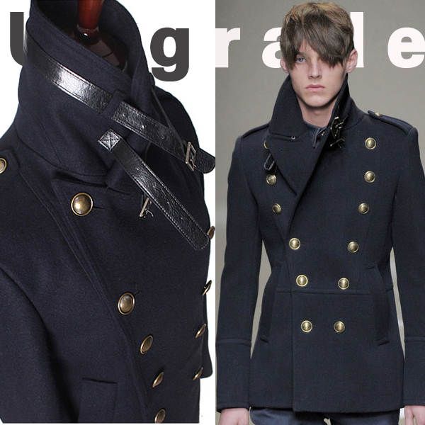 Free shipping Winter trench coat men Double breasted Mandarin .