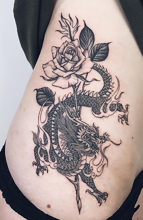 20 Fierce Dragon Tattoo Designs for Women in 2020 - The Trend Spott