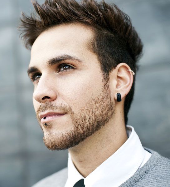 men's helix piercing More | Men's piercings, Guys ear piercings .