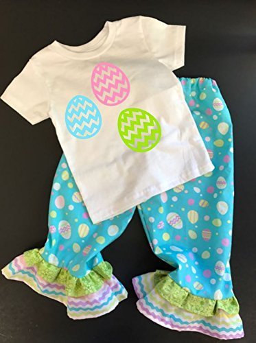 Amazon.com: Easter toddler girl outfit, Girls ruffle pants spring .
