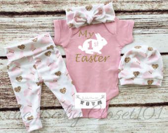 Baby Girl Easter Outfit,Easter Outfit,Girls Easter Leggings .